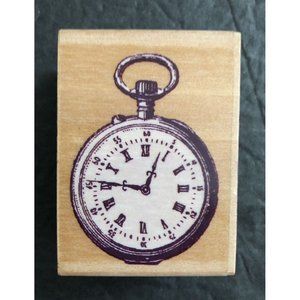 Rubber Stampede Stamp Nostalgic Pocket Watch Timepiece